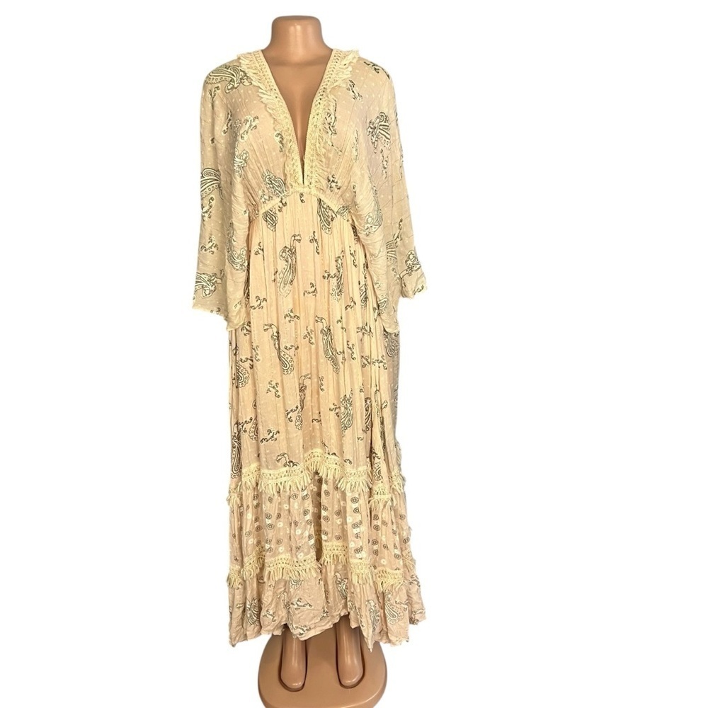 Zury Boho Paisley Metallic Dress